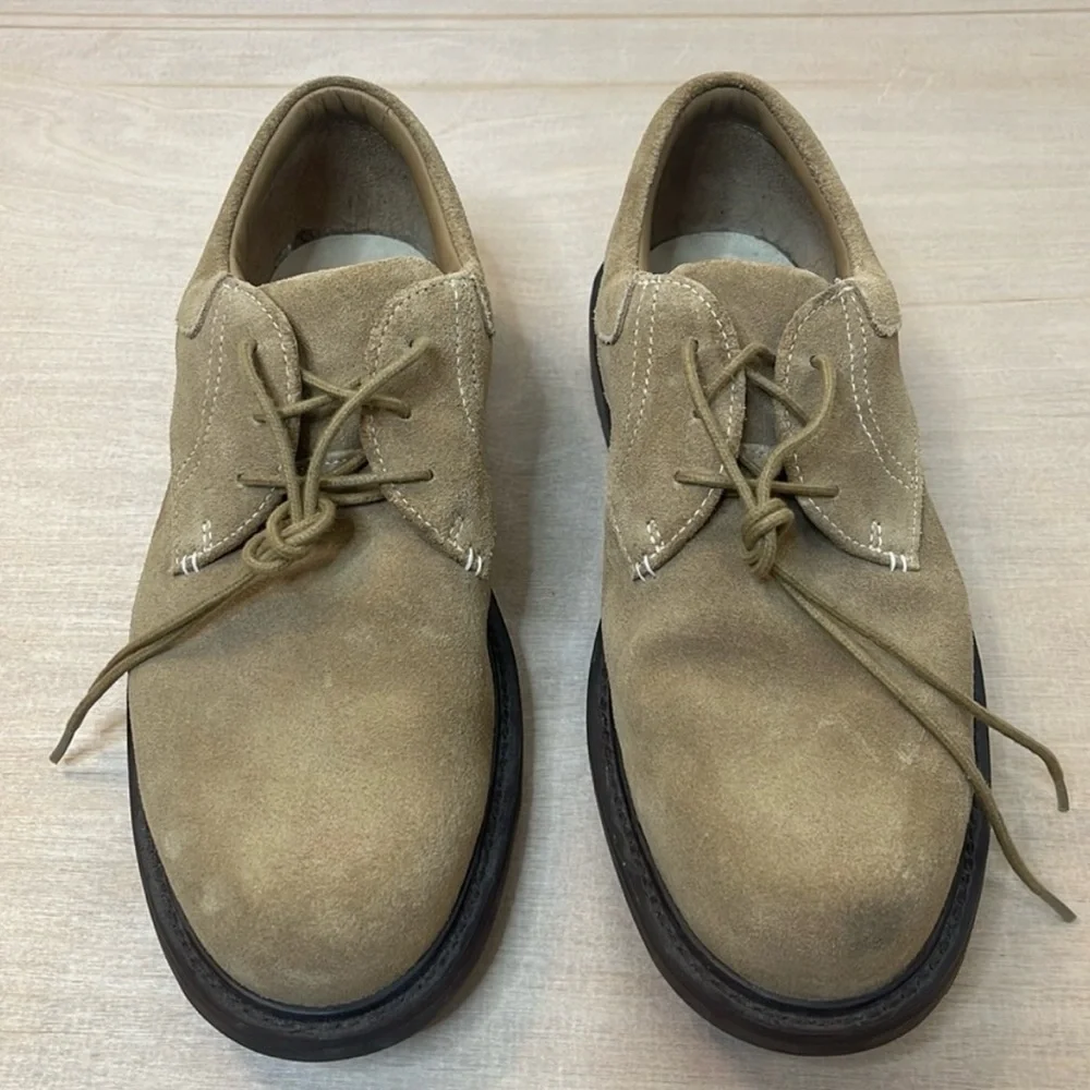 Oxford Lace Up Shoes Red Wing Tan Suede Leather Size 8